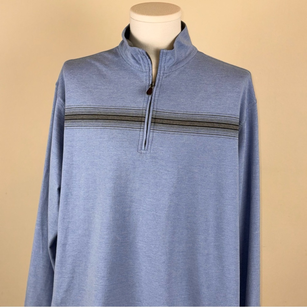 John Bartlett Consensus Men’s XL 1/4 Zip Long Sleeve Pullover Light Blue Gray